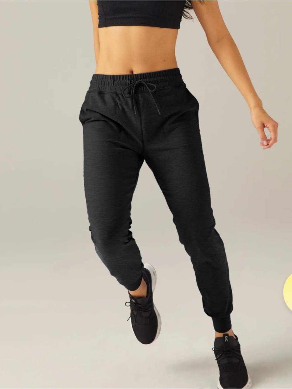 NWT Beyond Yoga Spacedye Commuter Midi Jogger XS Black Heather SD1184 25" 
$120